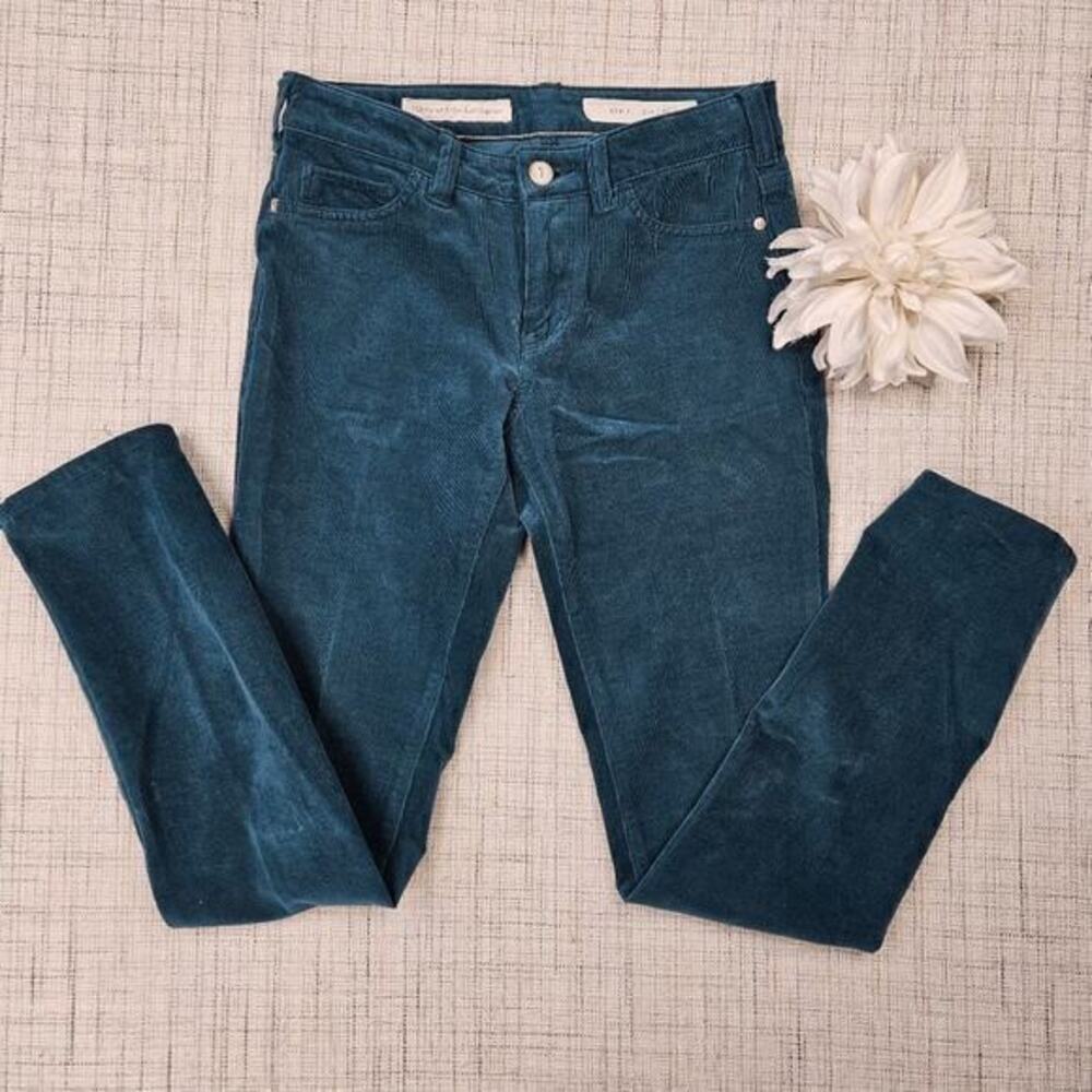 Anthropologie Pilcro and the Letterpress‎ Skinny Corduroy Green Pants Size 25